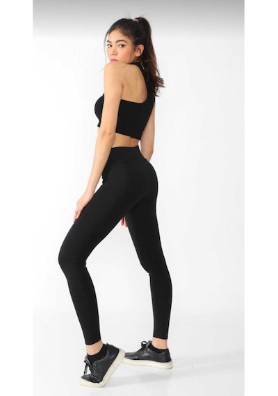 Denkgeldi Yüksek Bel Toparlayıcı Çelik Kumaş Taytsiyah2Xl Siyah