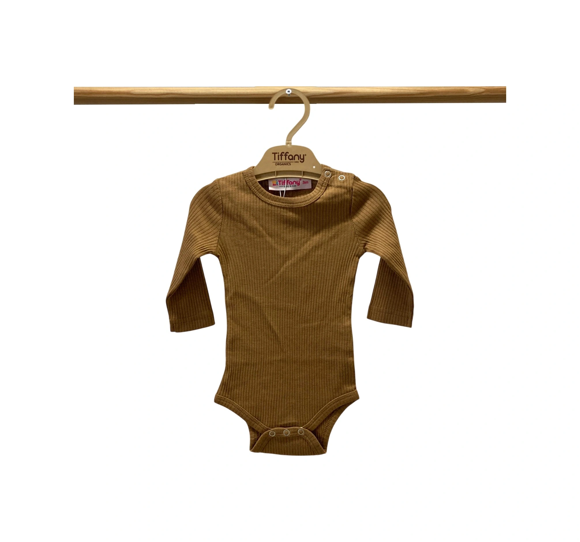 Tiffany Baby & Kids Tiffany Baby Organik Theme Uzun Kol Çıtçıtlı Body 88011 HARDAL