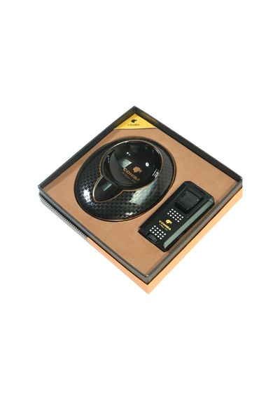 Cohiba Çift Torch Çakmak Porselen Tekli Küllük Karbon İkili Puro Seti Tr9833