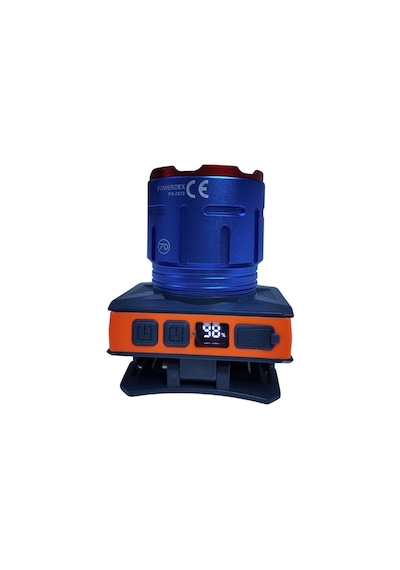 Powerdex Pd-2572 60w & 4000 Lümen Profesyonel Zoomlu Sensörlü Dijital Lcd Kafa Feneri Siyah