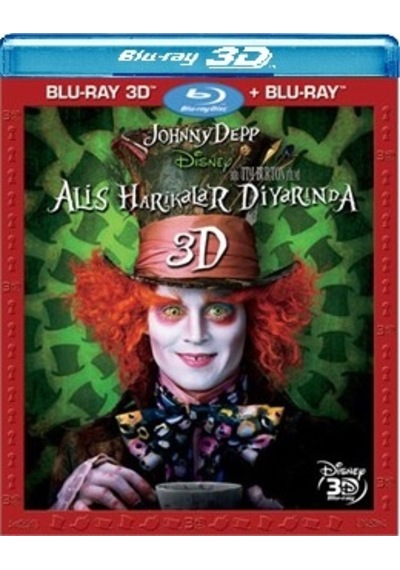Alis Harikalar Diyarında Alice In Wonderland 3D+2D Blu-Ray 2 Disk