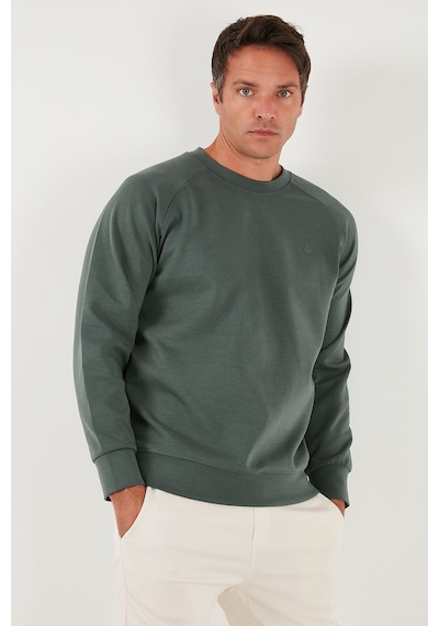 Buratti Streç Pamuklu Relaxed Fit Bisiklet Yaka Erkek Sweat 5901210 Haki