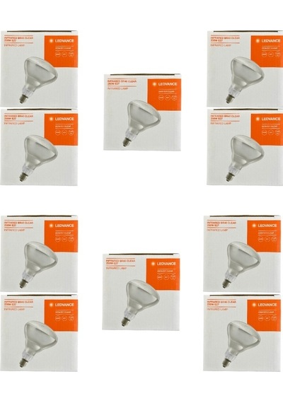 Osram Ledvance 250w Şeffaf Infrared Isıtıcılı E27 Duylu Halojen Ampul 10 Adet