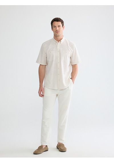 Lcwaıkıkı Classic Bej Regular Fit Poplin Erkek Gömlek
