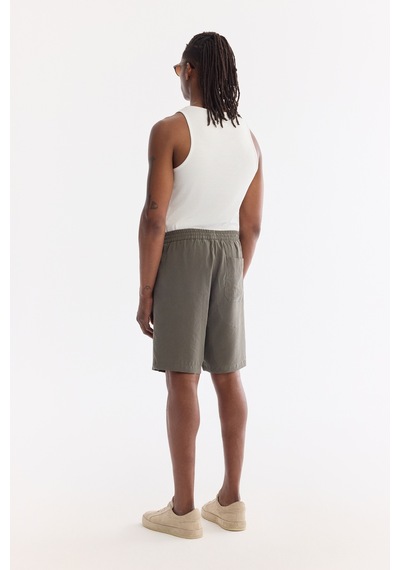 Avva Erkek Haki Beli Lastikli Nefes Alan Modal Karışımlı Soft Touch Relaxed Fit Şort A61y3703