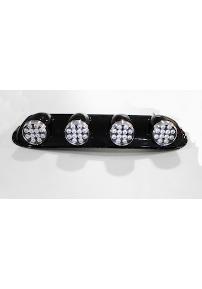 Off Road Tavan Sis Lambası Seti Yuvarlak 4lü Ledli Siyah
