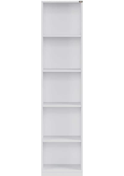 Modern 5 Raflı Kitaplık - Beyaz 43x182x26 Cm Beyaz
