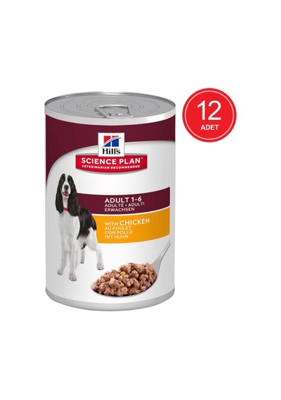 Hill's Adult Tavuklu Konserve Yetişkin Köpek Maması 12 x 370 G