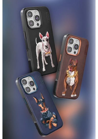 Venco - 647 - Apple iPhone Uyumlu 16 Pro Perma Desenli Kapak - Glblseme - - Siyah Sıyah