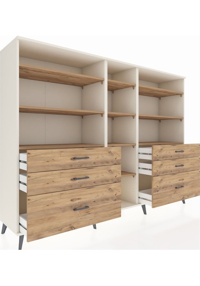 Hyperion Dolap 10 Raflı 6 Çekmeceli 220x44x163 Aytaşı-çam Atlas Çam - Aytası Hyperion Dolap 10 Raflı 6 Çekmeceli 220x44x163 Aytaşı-çam Atlas Çam - Aytası