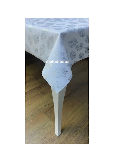 Simli Yaprak Salça Lekesi Tutmayan Sedefli Beyaz Lüks Astarlı Dertsiz Linen Pvc Muşamba Masa Örtüs Gümüş Simli Yaprak Salça Lekesi Tutmayan Sedefli Beyaz Lüks Astarlı Dertsiz Linen Pvc Muşamba Masa Örtüs Gümüş