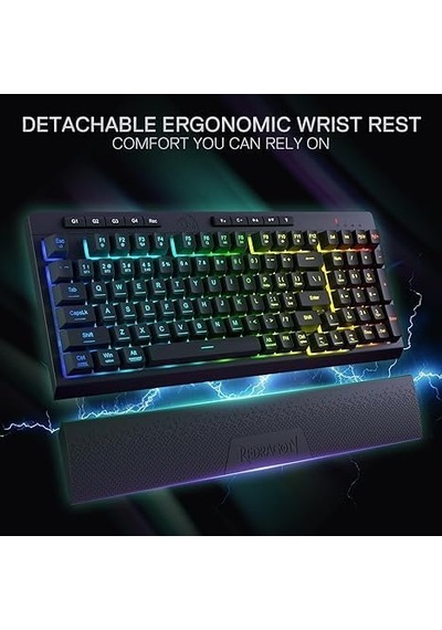 K515 Pro Shiva Rgb Kablosuz Membranlı Türkçe Oyun Klavyesi, 98 Tuşlu Mekanik Hissi Klavye Ve Smooth Lineer Switch,ma