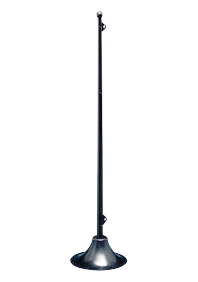 Flag Staff, W/Vert. & Horiz. Base, L.390Mm, Black Siyah