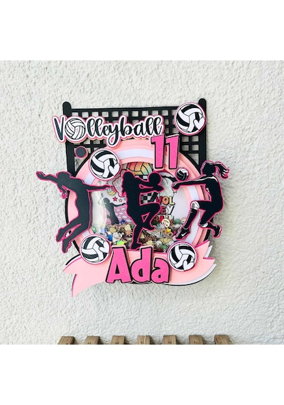 Voleybol - Voleyball Temalı Kız Çocuk Doğum Günü İsme Özel 3d Pasta Parti Süsü Cake Topper Çocuk