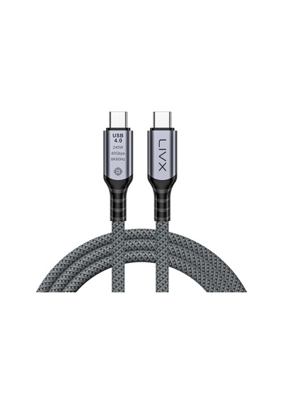 Livx Fast Usb 4.0 40gbps, 240w, 8k60hz Usb4.0 Usb-c Kablosu 1 Metre Gri Klv-01 Sku: Zeus8690010114631