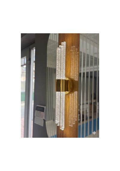 Matrix 8 Led Duvar Apliği Modern Ve Şık Tasarım Aplik Gold Gövde Beyaz Led Gold Kasa Beyaz Led