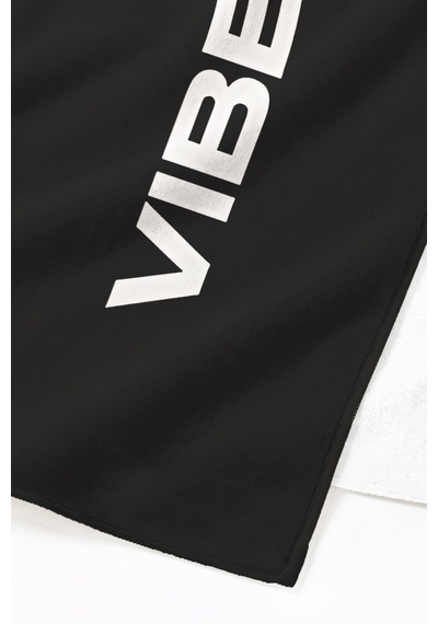 Vibes Siyah Minimalist Yazı Temalı Plaj Havlusu-modern Monokrom Havuz Deniz Hızlı Kuruyan Örtü Havlu Çok Renkli