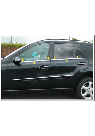 Mercedes Ml Klasse W164 Krom Cam Çıtası 2006-2011 4 Parça Paslanm