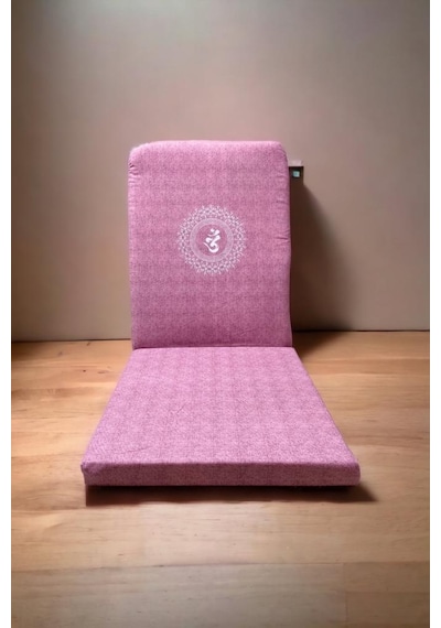 Remege Mandala Baskılı Backjack Meditasyon Sandalyesi Fuşya Dalgalı Fyd2 Fuşya