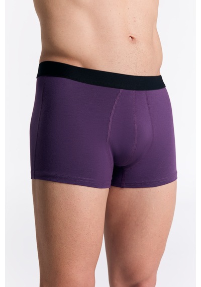 Albero Natur Gots Sertifikalı Organik Pamuk Erkek Trunk Boxer İç Çamaşırı Mor