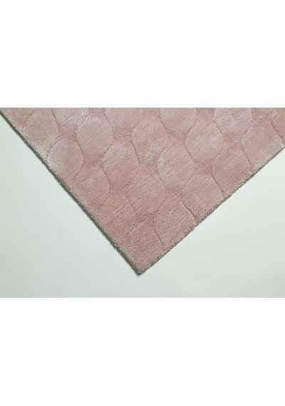 Çam Halı Emboss Jr 67 Pink Modern Desen Yeni Zellanda Yünü Ve Viskon El Dokuması Halı - 80x150 Pembe