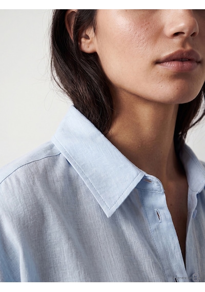 Lcw Vision Mavi Oversize %100 Pamuklu Kadın Gömlek