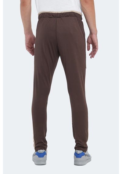 Slazenger Oxford I Erkek Fermuar Cepli Kahve Eşofman Altı Kahverengi