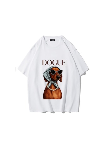 Brz Collectıon Brz Collection Unisex Oversize Dogue T-shirt Beyaz