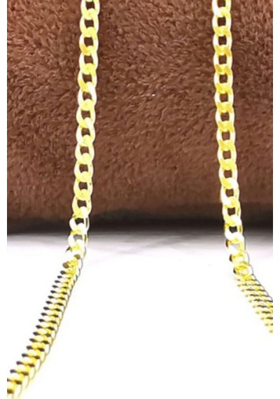 Omar Silver Unisex Gurmet Gold Altın Kaplama 2,10 Mm Gümüş Kolye