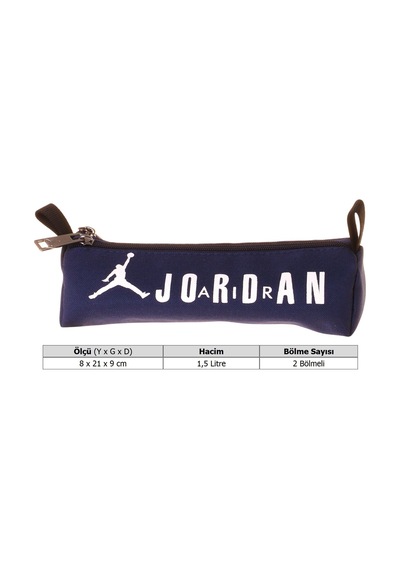Jordan Air Brooklyn Navy Blue Lacivert Erkek Çocuk İki Bölmeli Kalem Çantası/kalemlik - Q3185