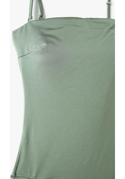 Koton Straplez Mayo Çıkarılabilir Askılı Kaplı Green 4sak20063mm Yeşil