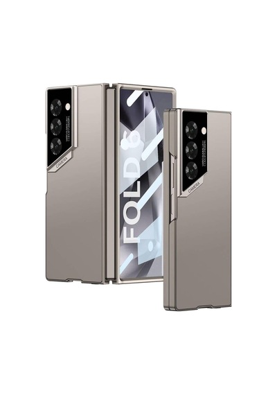 Galaxy Z Fold 6 Kılıf Ultra İnce Kamera Korumalı Sert Rubber Zore 3. Seri Procase Kapak-titanyum-gri 50 x 22