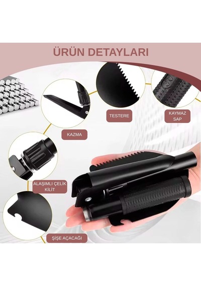 Katlanabilir Kazma-kürek Ve Katlanabilir Budama Testeresi İkisi Birlikte Çok Renkli