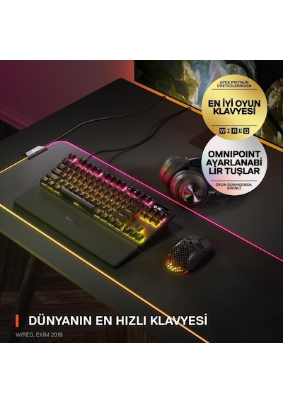 Steelseries Apex Pro Tkl Rgb İngilizce Kablolu Mekanik Oyuncu Klavyesi -