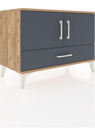 Hyperion Şifonyer 2 Raflı Tek Çekmeceli 2 Kapaklı 88x44x64 Ça... Çam Hyperion Şifonyer 2 Raflı Tek Çekmeceli 2 Kapaklı 88x44x64 Ça... Çam