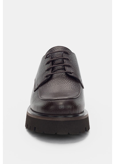 Calder Hakiki Deri Bağcıklı Kadın Loafer- Kahverengi