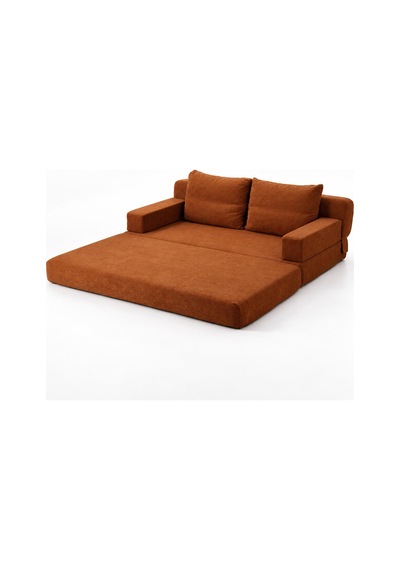 Homedius Rumy Yatak Olabilen Çift Kişilik Katlanır Koltuk 85x160 Cm Kiremit