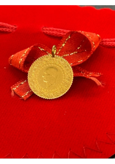 Vıctorıa Gold 1 Adet Çeyrek Altın Eski Tarihli Kulplu 22 Ayar