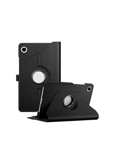 Tab A9 Plus X210 Yatay Ve Dikey Standlı 360 Derece Döner Tablet Kılıfı Siyah Arka Kapak