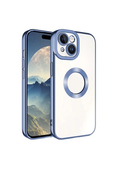 Apple Uyumlu  iPhone 15 Kılıf Kamera Korumalı Logo Gösteren Zore Omega Kapak