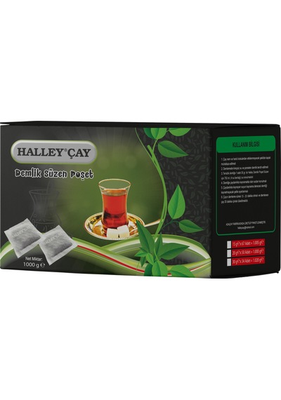 Halley Çay Demlik Süzen Siyah Poşet Çay 1 KG