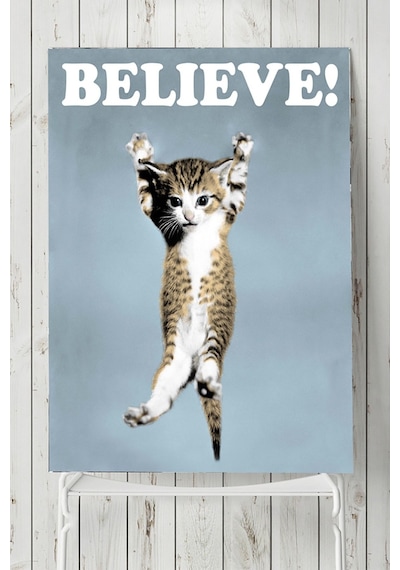 Believe Cat Hayvan Posteri