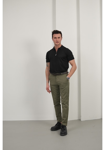 Modefendi Erkek Basic Fermuarlı Polo Yaka Tişört Siyah Modefendi Erkek Basic Fermuarlı Polo Yaka Tişört Siyah
