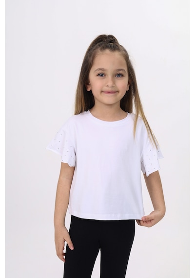 Toontoy Kids Toontoy Kız Çocuk Tişört Beyaz
