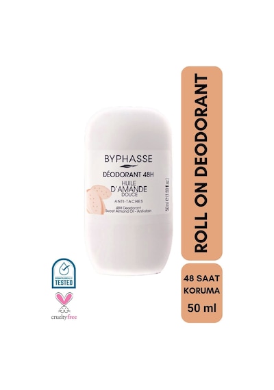 Byphasse Sweet Almond Oil 48H Kadın Roll-On Deodorant 50 ML