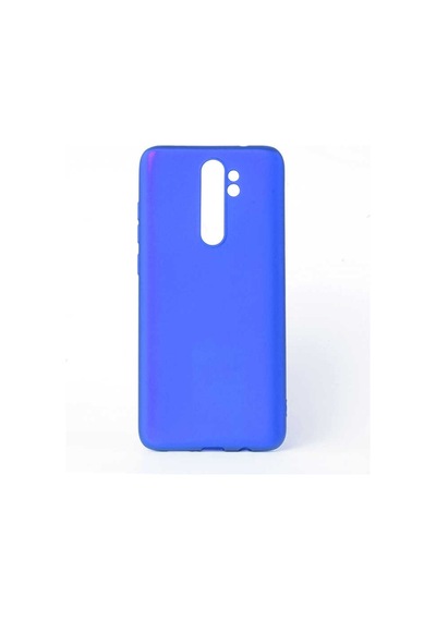 Kilifone - Xiaomi Uyumlu Redmi Note 8 Pro - Kılıf Mat Renkli Esnek Premier Silikon Kapak - Saks Mavi