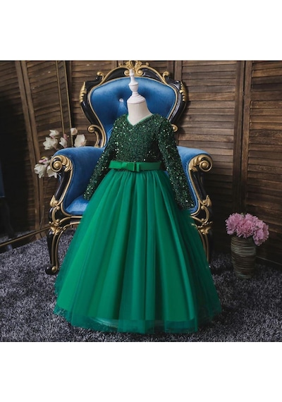 Mashotrend Yeşil Zara Payetli Çocuk Abiye - Kız Çocuk Elbise Çok Renkli Mashotrend Yeşil Zara Payetli Çocuk Abiye - Kız Çocuk Elbise Çok Renkli
