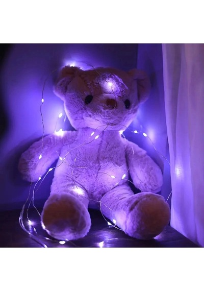 Gd957 Şerit Pilli Aydınlatma 3 Metre 30 Adet Beyaz Peri Led Çok Renkli