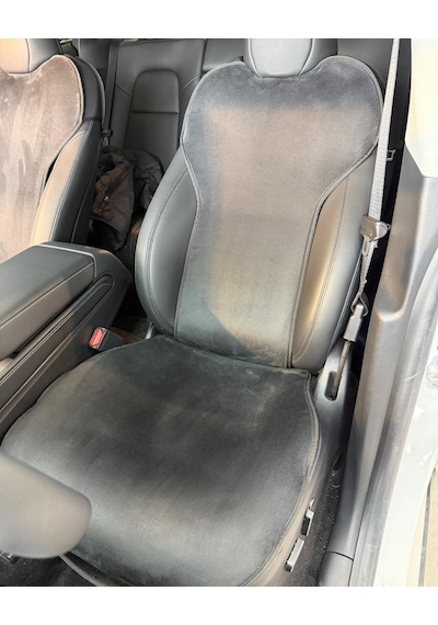 Tesla Model Y Legacy / Model 3 Uyumlu Siyah Ön Koltuk Minderi 2'li Set 2 Parça Minder