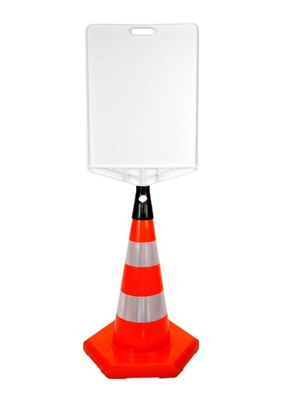 İleri Trafik Pvc Trafik Konisi 50 CM Reflektifli 6 Kenar Trafik Dubası